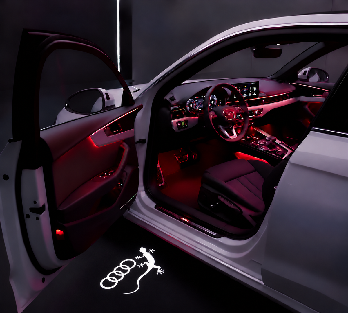 Luces de cortesía LED para puertas compatibles con Audi