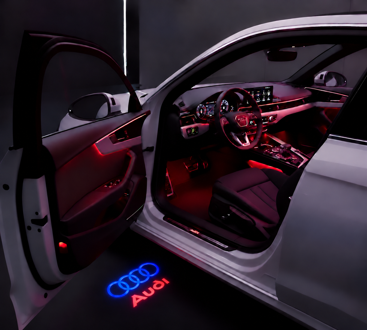 Luces de cortesía LED para puertas compatibles con Audi