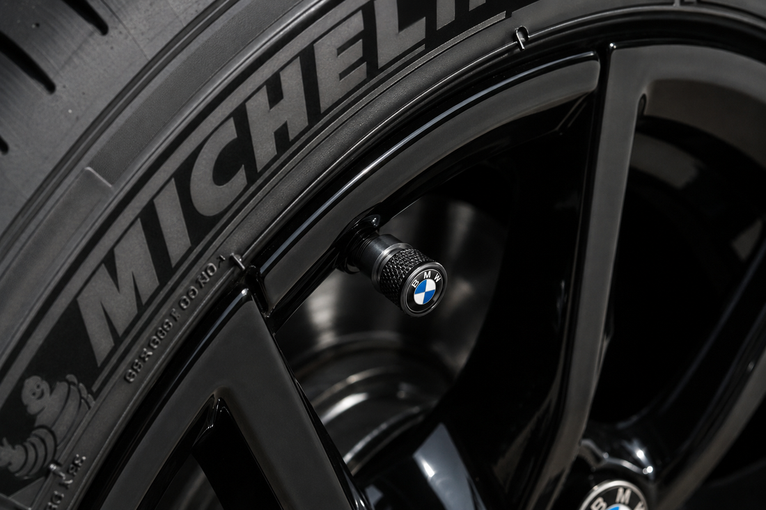 Premium Valve Caps for BMW – Black Aluminium