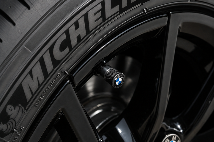 Premium Valve Caps for BMW – Black Aluminium