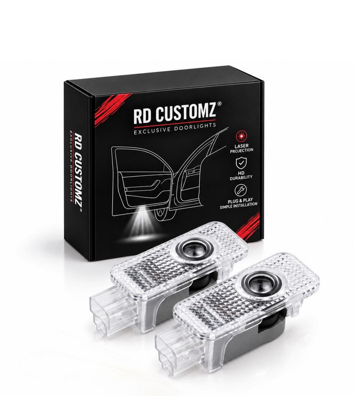 LED-dørlys-projektorer med RD Customz-emballage