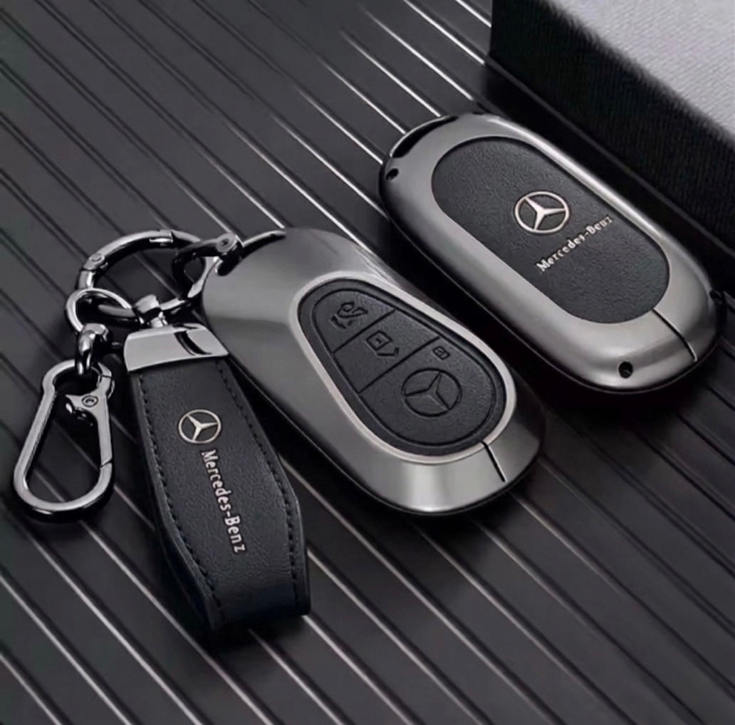 Cover per chiave con logo Mercedes-Benz e portachiavi abbinato