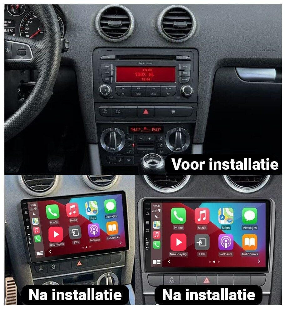 Audi A3 (2003–2012) – CarPlay-scherm 9 inch · DAB+ · RD-D040Q