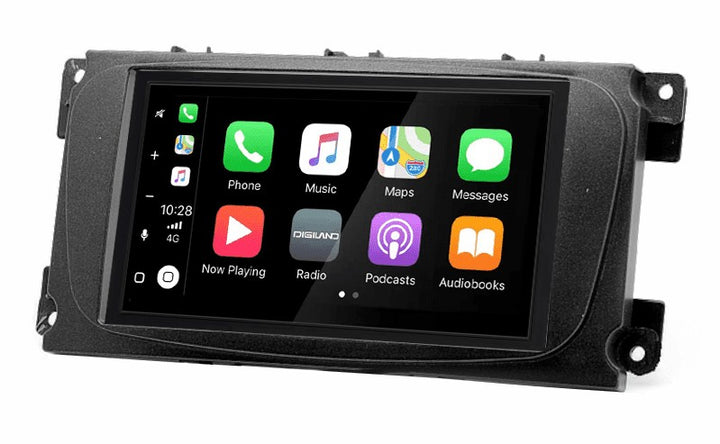 Ford Focus, Mondeo, C-Max, S-Max, Galaxy & Kuga – CarPlay-autoradio · DAB+ · zwart ovaal · RD-675BT