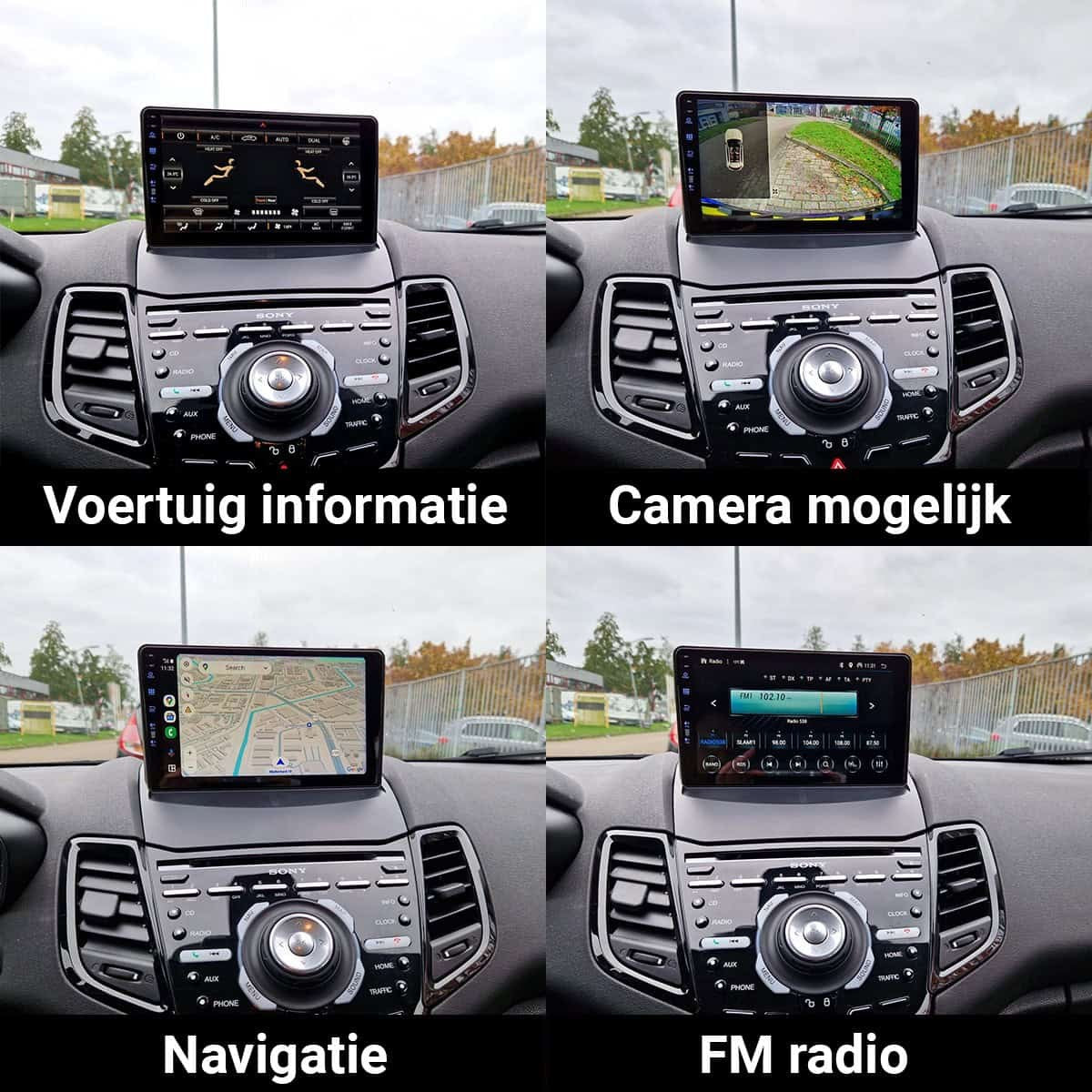 Ford Fiesta (2008–2017) – CarPlay-scherm 9 inch · RD-D040Q