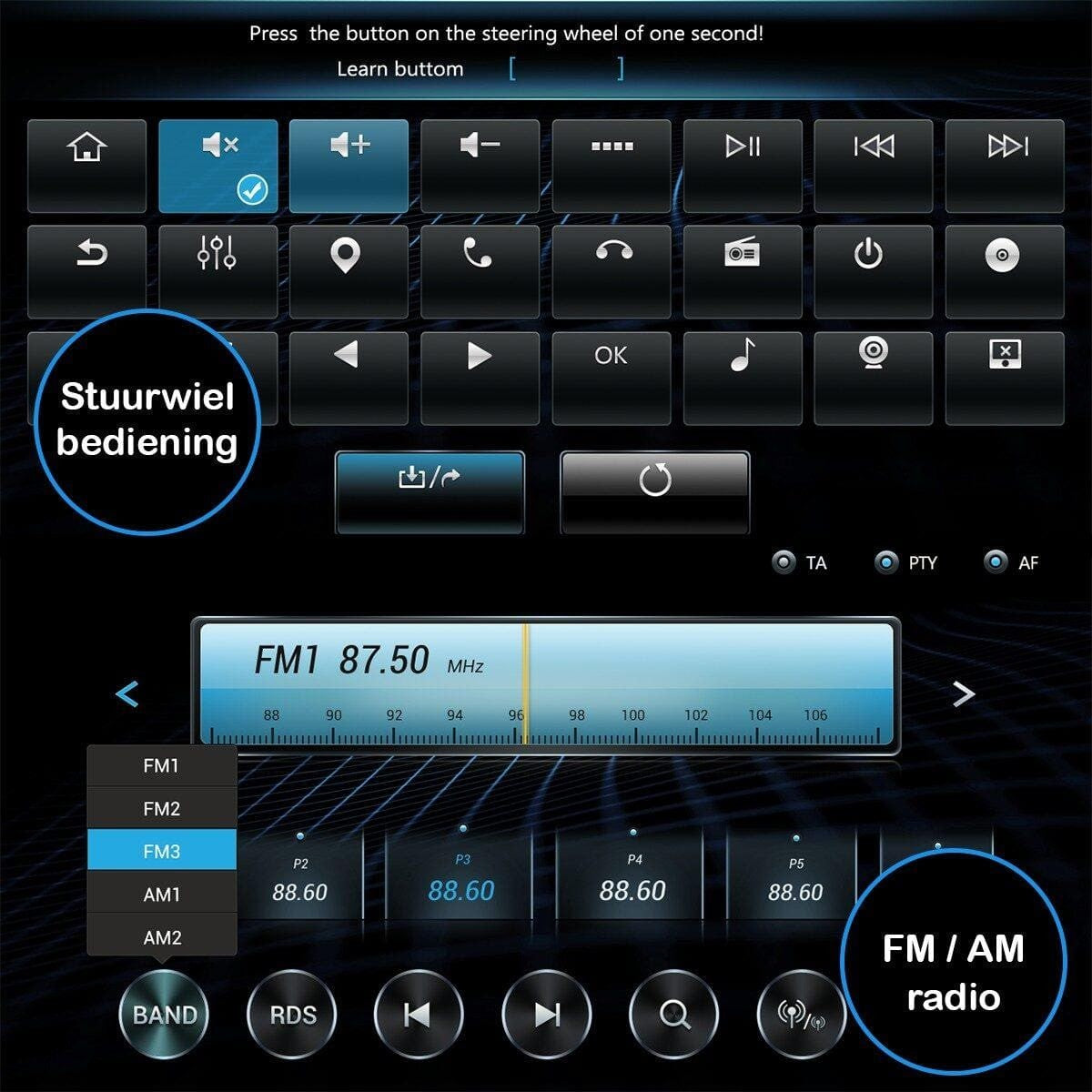 Citroën C2, C3, Berlingo & Jumpy – CarPlay-scherm 6,75 inch · RD-D040Q