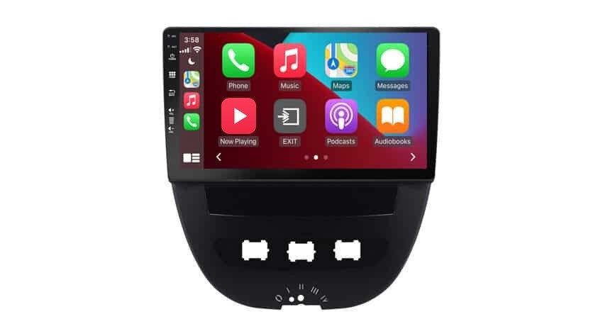 Toyota Aygo / Peugeot107 / Citroën C1 (2005–2014) – CarPlay-scherm 10 inch · DAB+ · RD-D040Q