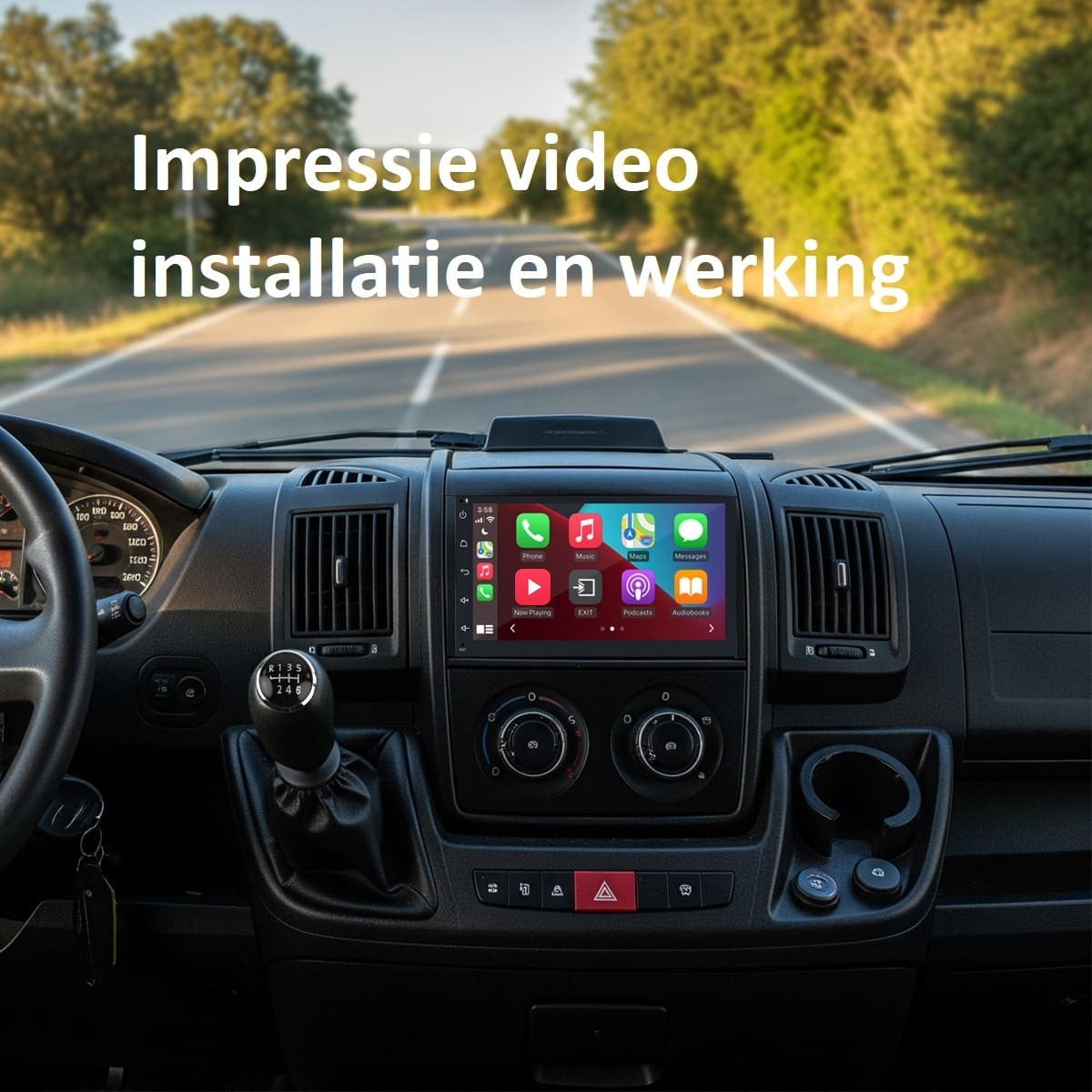 Fiat Ducato (vanaf 2006) – CarPlay-scherm 10,1 inch · draaibaar · QLED · RD-D040Q