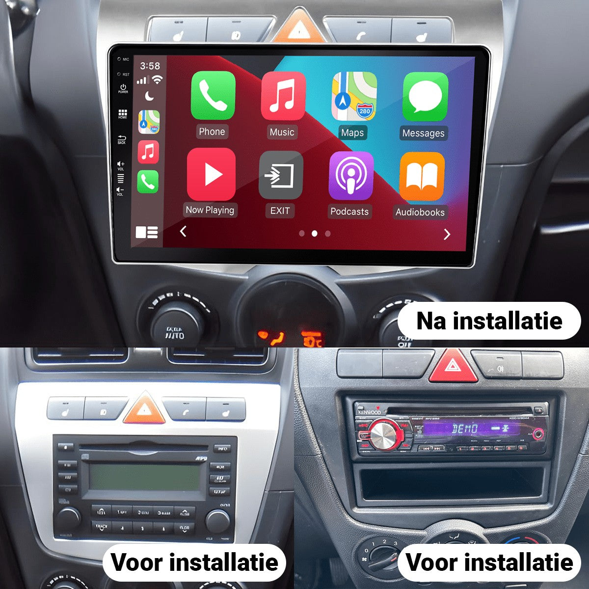 Kia Picanto (2008–2010) – CarPlay-scherm 9 inch · uitvoering 2 · RD-D040Q