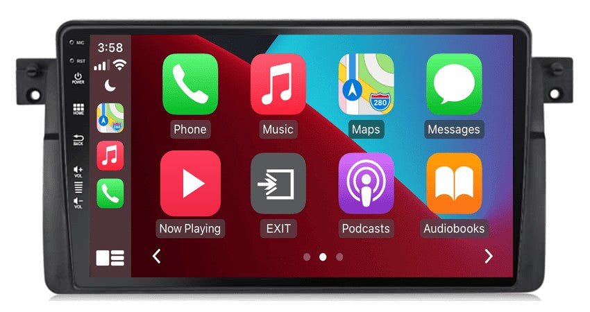 BMW 3-Serie (E46) (1998–2005) – CarPlay-scherm 9 inch · DAB+