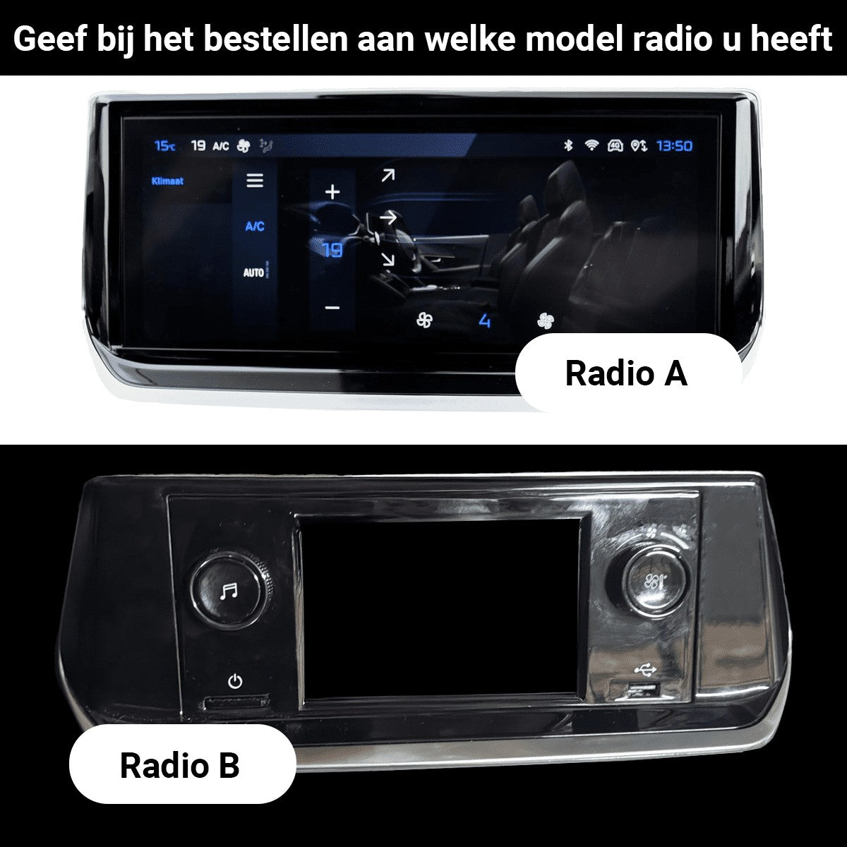 Peugeot 208 (2019–2022) – CarPlay-scherm 9 inch · DAB+ · RD-D040Q