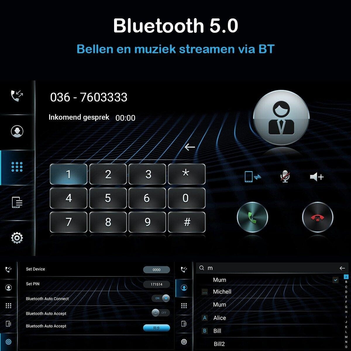 Citroën C2, C3, Berlingo & Jumpy – CarPlay-scherm 6,75 inch · RD-D040Q