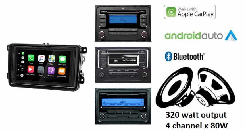 Volkswagen, Seat & Škoda – CarPlay-autoradio · met CAN-bus