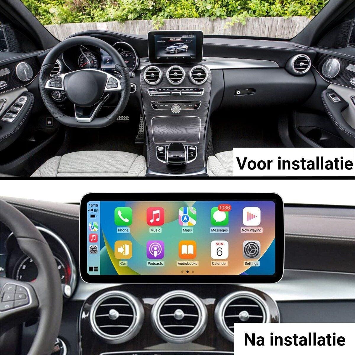 Mercedes-Benz C-Klasse (W205) (2014–2019) – CarPlay-schermupgrade 12,3 inch · NTG 5