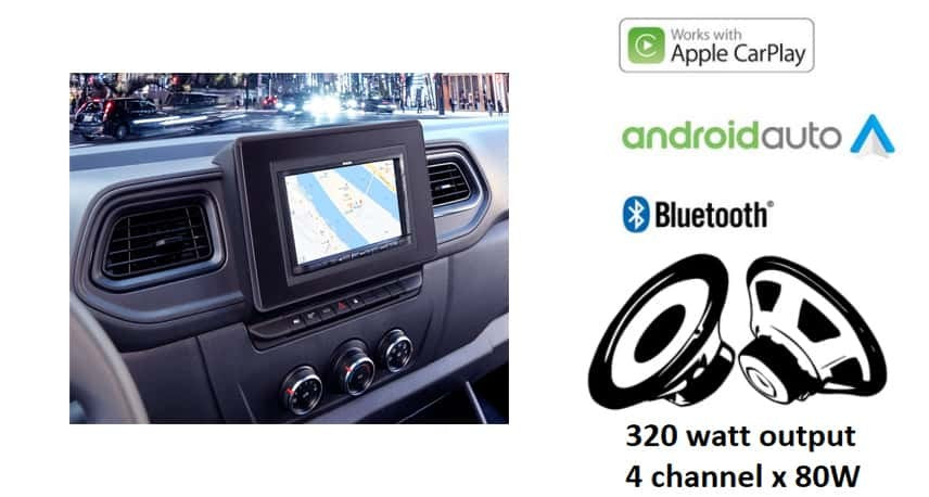 Nissan NV400 / Opel Movano / Renault Master (2019–2022) – CarPlay-autoradio · RD-675DBT