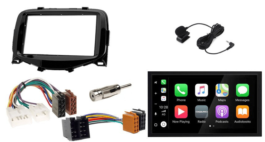 Toyota Aygo / Citroën C1 / Peugeot 108 bj (vanaf 2014) – CarPlay-autoradio · RD-675DBT