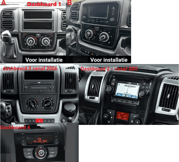 Fiat Ducato (vanaf 2006) – CarPlay-scherm 10,1 inch · draaibaar · QLED · RD-D040Q