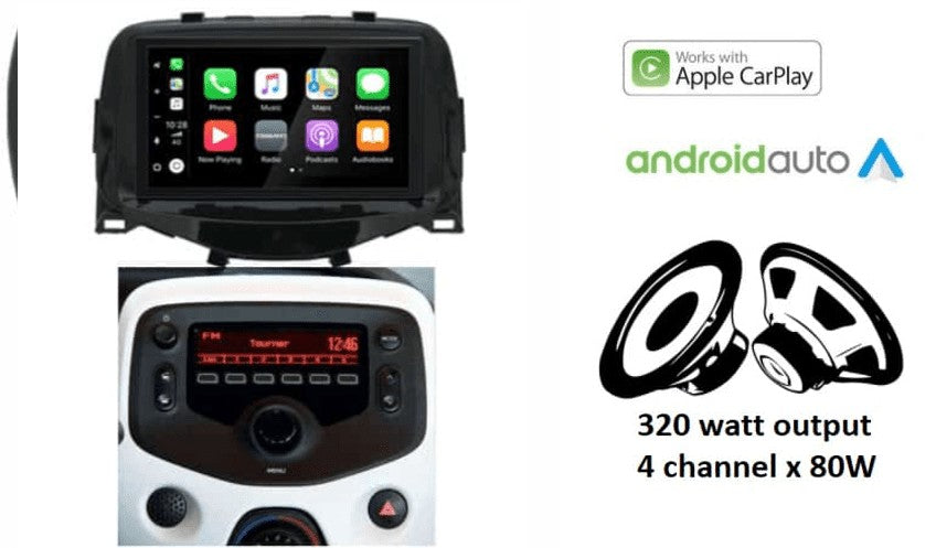 Toyota Aygo / Citroën C1 / Peugeot 108 bj (vanaf 2014) – CarPlay-autoradio · RD-675DBT