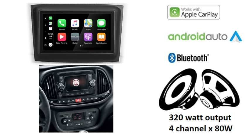 Fiat Doblo (vanaf 2015) – CarPlay-autoradio
