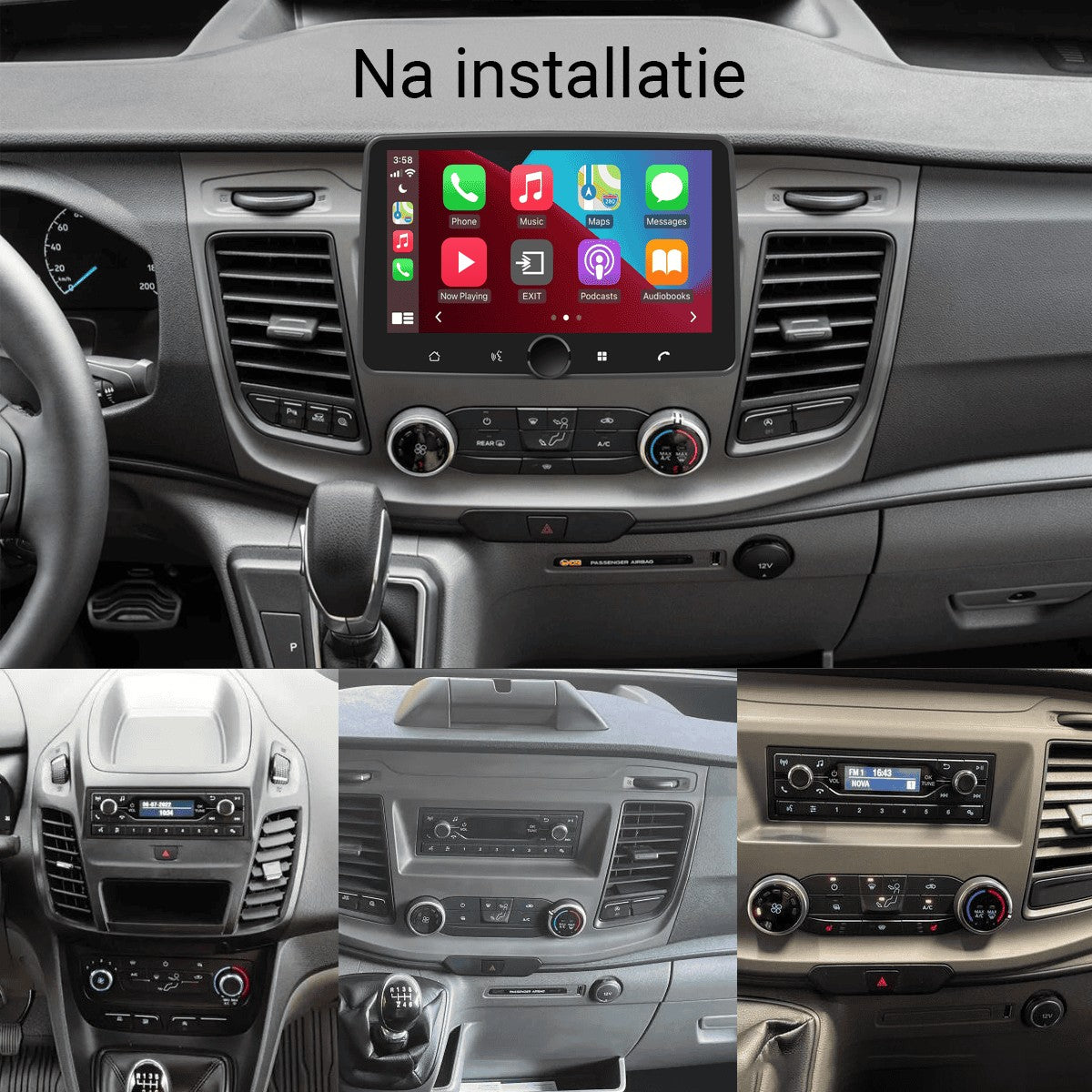 Ford Transit, Transit Connect & Custom (1-DIN) – CarPlay-autoradio · DAB+