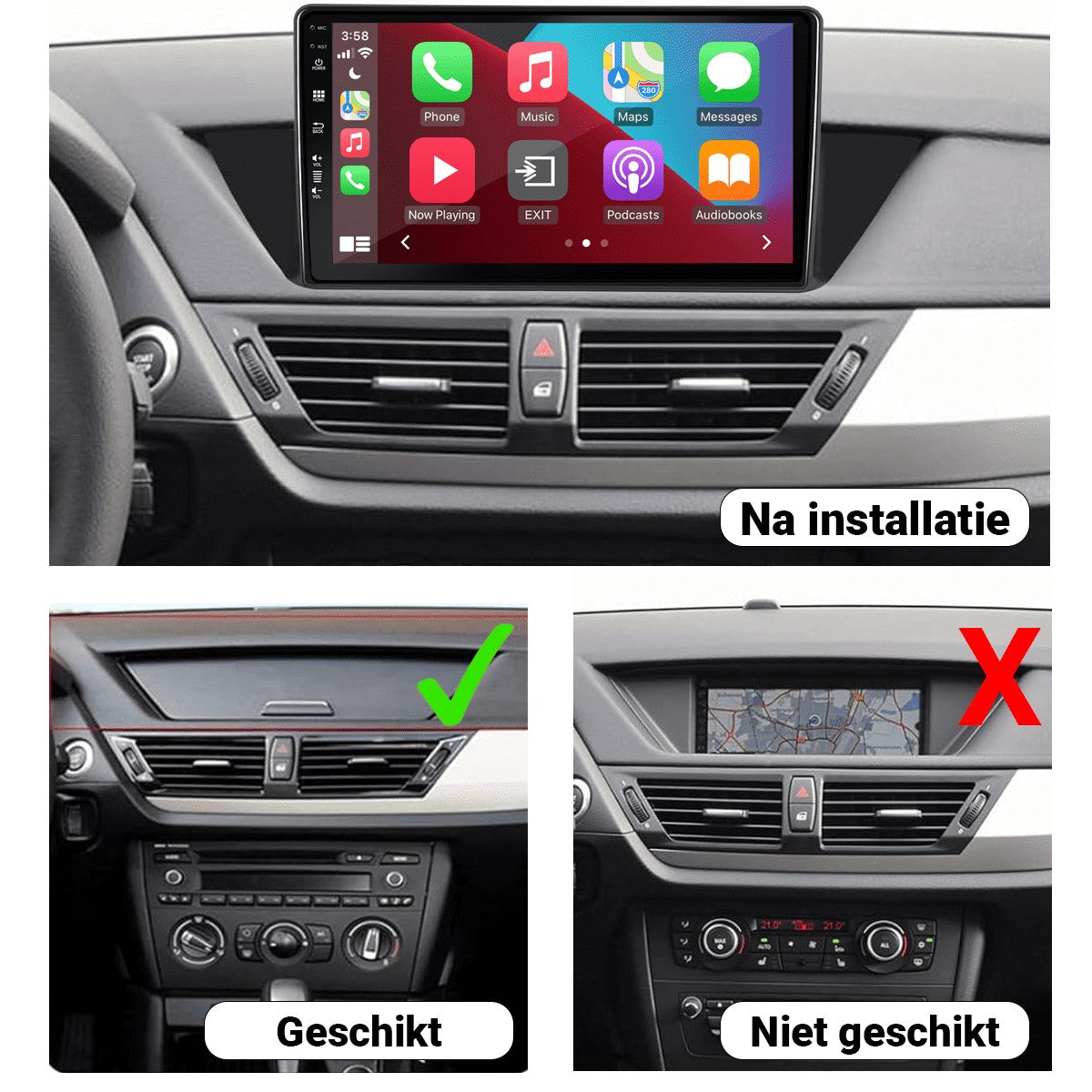 BMW X1 E84 (2009–2015) – CarPlay-scherm 9 inch · RD-D040Q