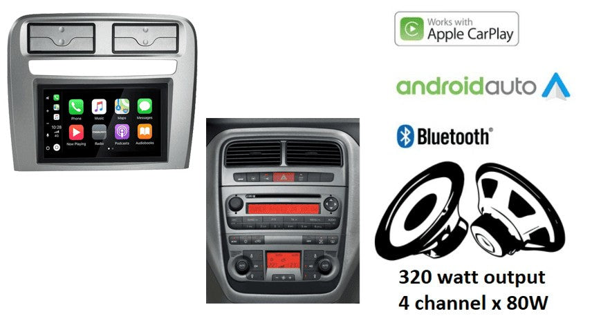 Fiat Grande Punto (2005–2010) – CarPlay-autoradio · zilver · RD-675DBT