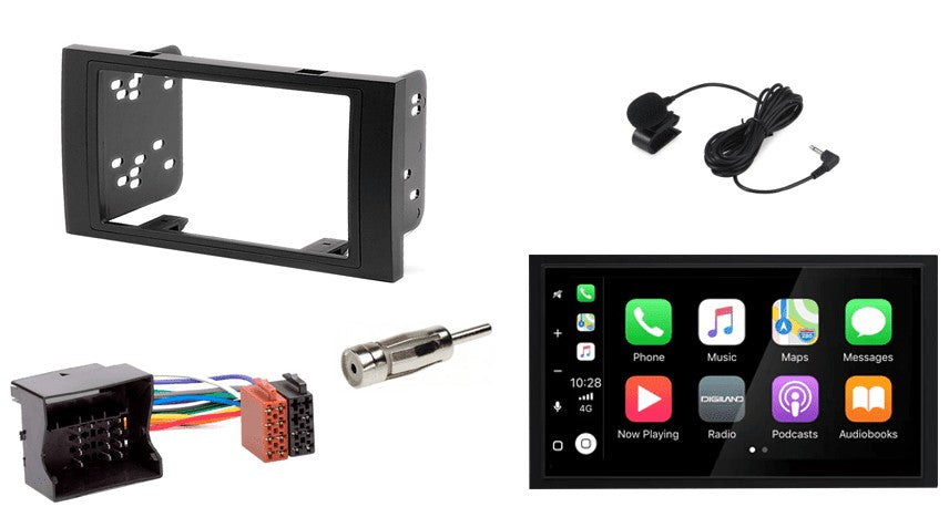 Ford Focus, Mondeo, C-Max, S-Max, Galaxy & Kuga – CarPlay-autoradio · DAB+ · zwart rechthoekig · RD-675DBT