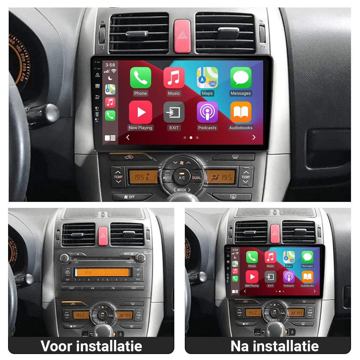 Toyota Auris E150 (2006–2012) – CarPlay-scherm 9 inch · DAB+ · RD-D040Q