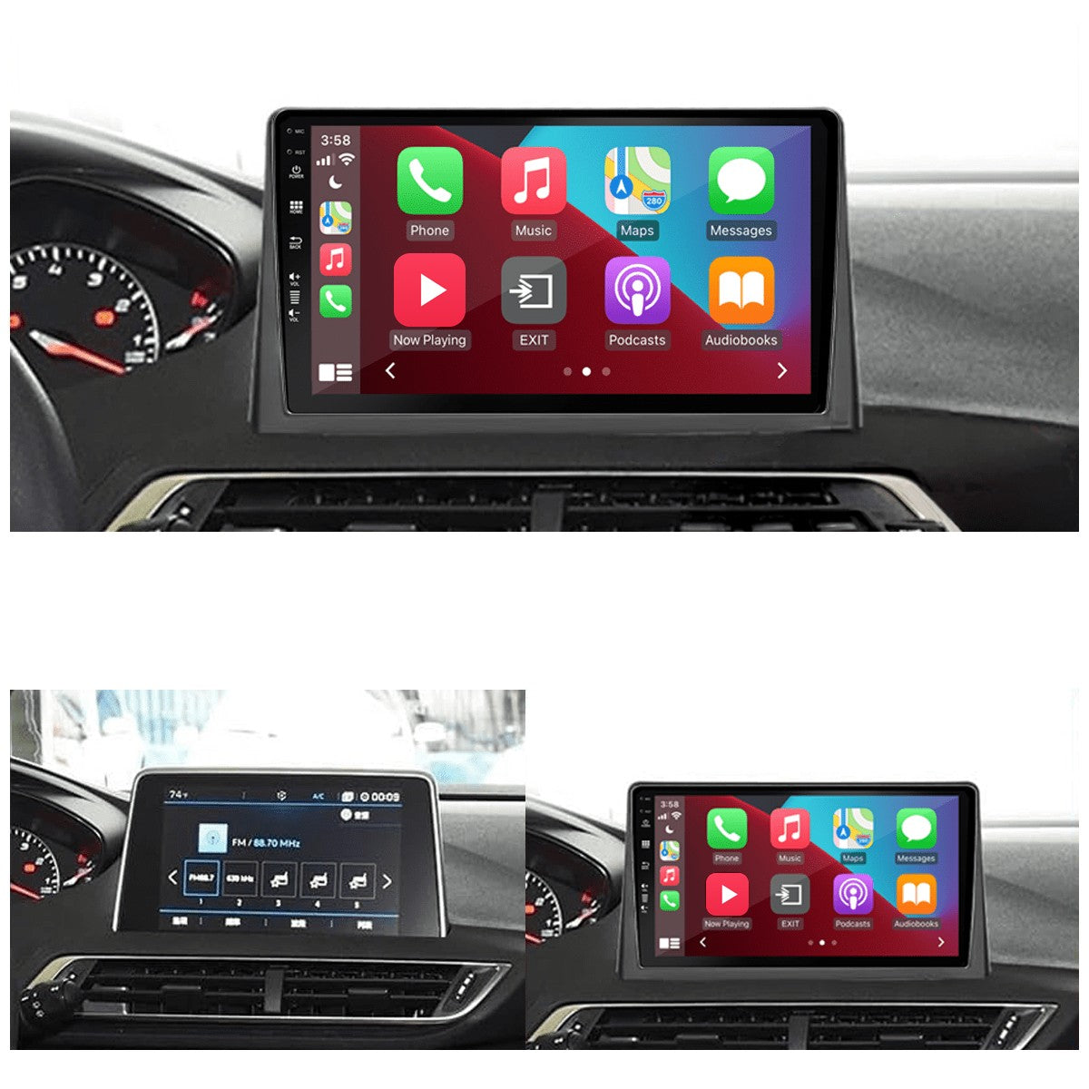 Peugeot 5008 (2017–2021) – CarPlay-scherm 9 inch · RD-D040Q