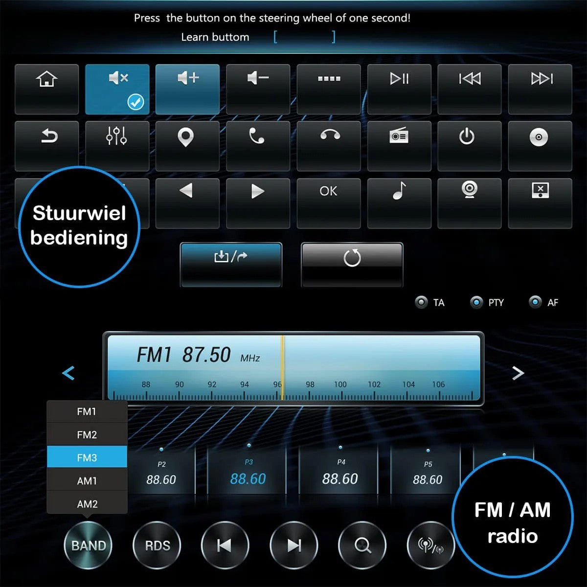 Ford Focus (2004–2011) – CarPlay-scherm 9 inch · RD-D040Q