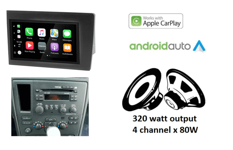 Volvo S60, V70, XC70 (2000–2004) – CarPlay-autoradio · RD-675DBT