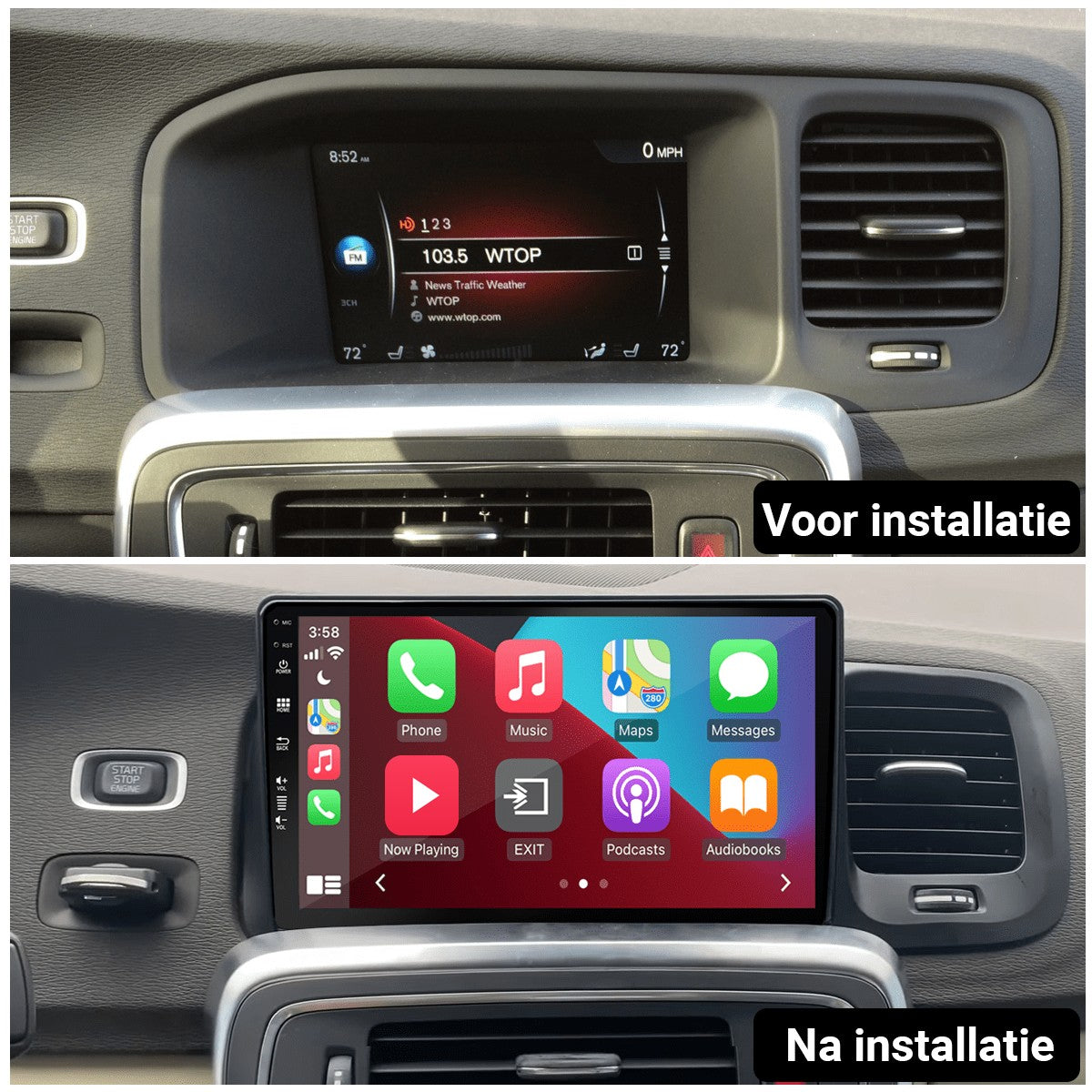 Volvo S60 (2013–2018) – CarPlay-scherm 9 inch · RD-D040Q