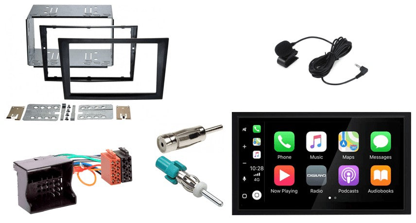 Opel Astra, Corsa, Vivaro, Zafira e.a. – CarPlay-autoradio · zwart · DAB+ · RD-675DBT
