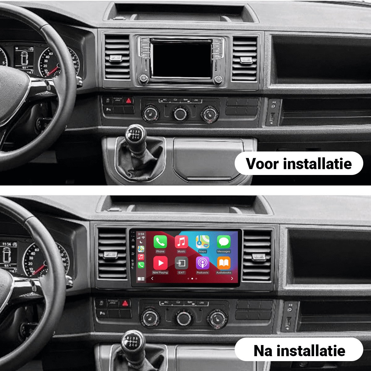 Volkswagen Transporter / Multivan (2015–2020) – CarPlay-scherm 9 inch · DAB+ · RD-D040Q