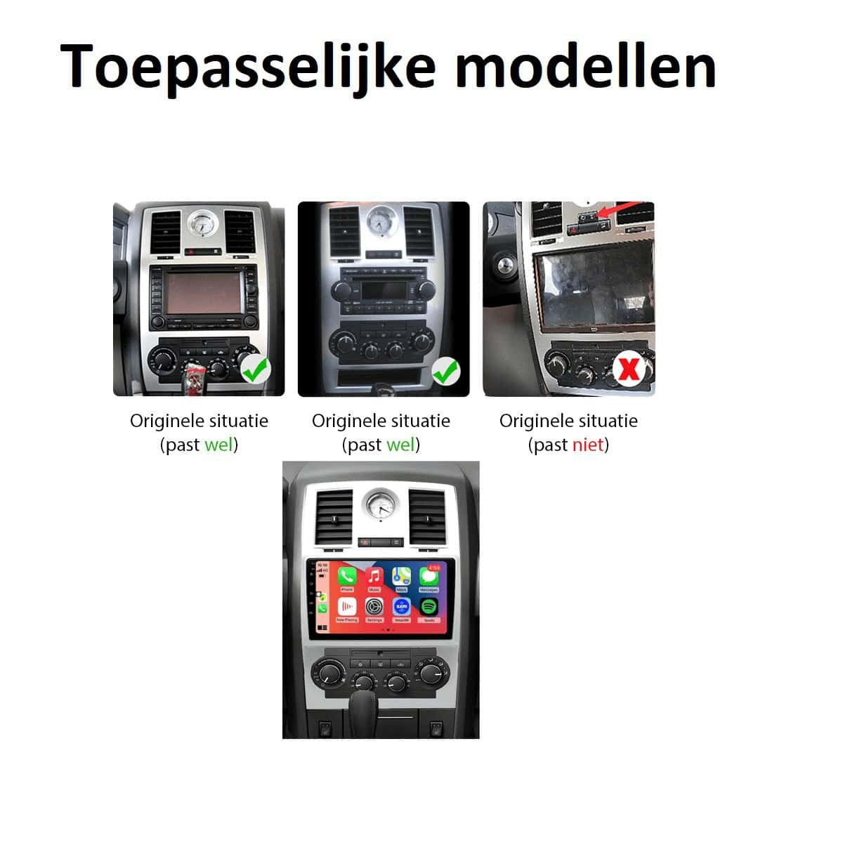 Chrysler 300C (2005–2010) – CarPlay-scherm 9 inch · DAB+ · RD-D040Q