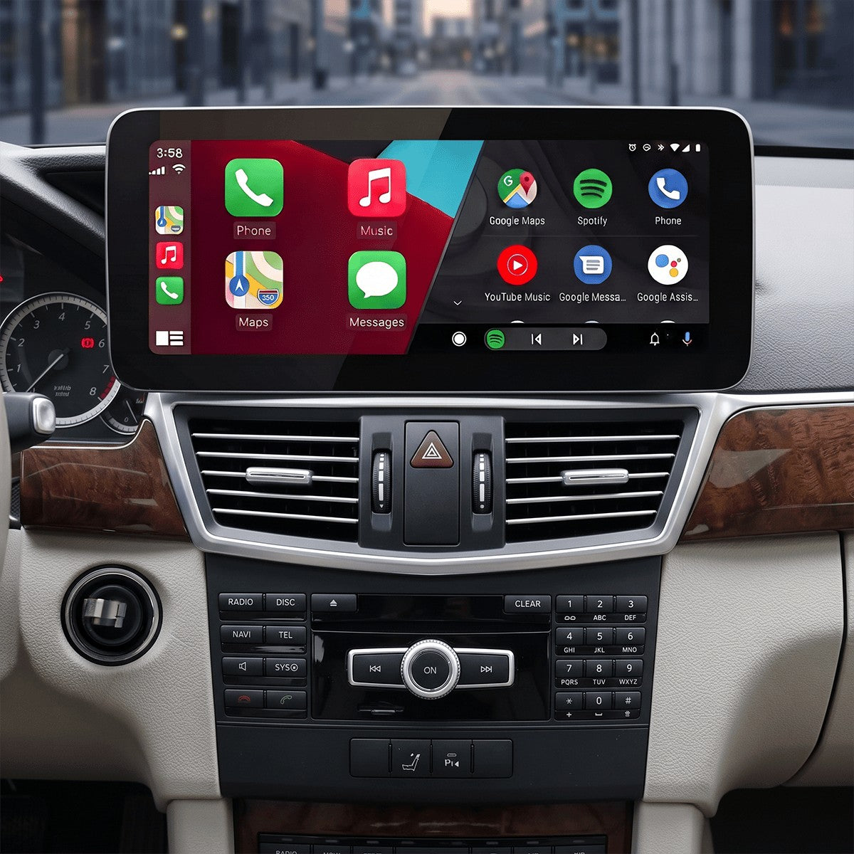 Mercedes-Benz E-Klasse W212 S212 (2011–2016) – CarPlay-schermupgrade 12,3 inch