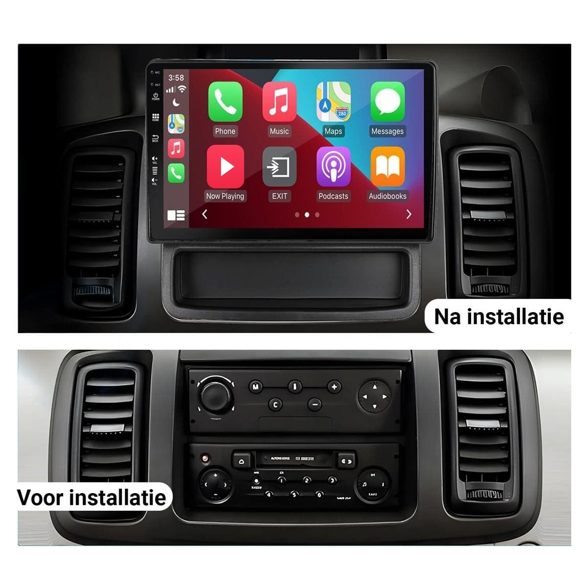 Nissan Primastar (J4) / Opel Vivaro(X83) e.a. (2011–2014) – CarPlay-scherm 10 inch · DAB+ · 8-core · RD-D040Q