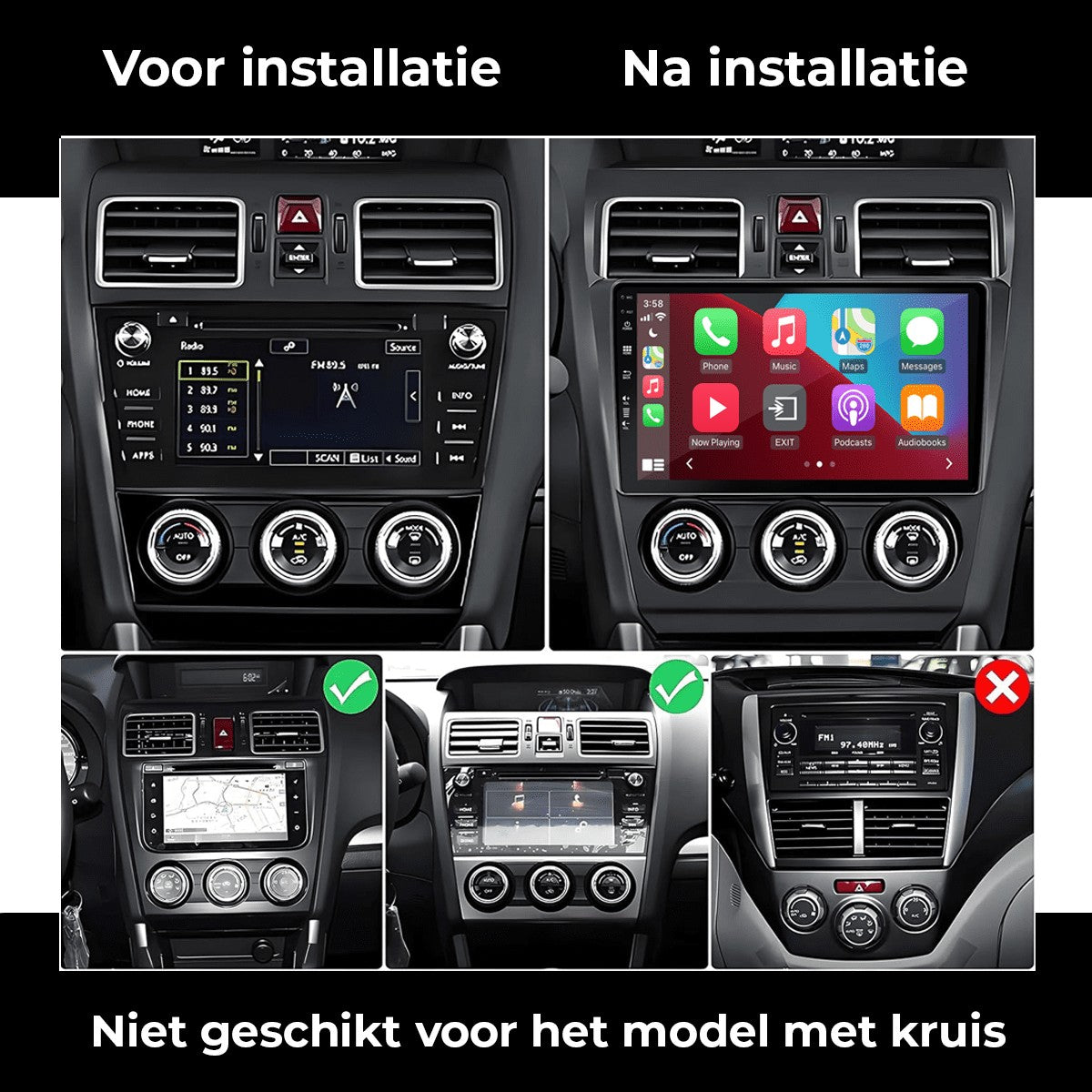 Subaru Forester (2015–2018) – CarPlay-scherm 9 inch · RD-D040Q