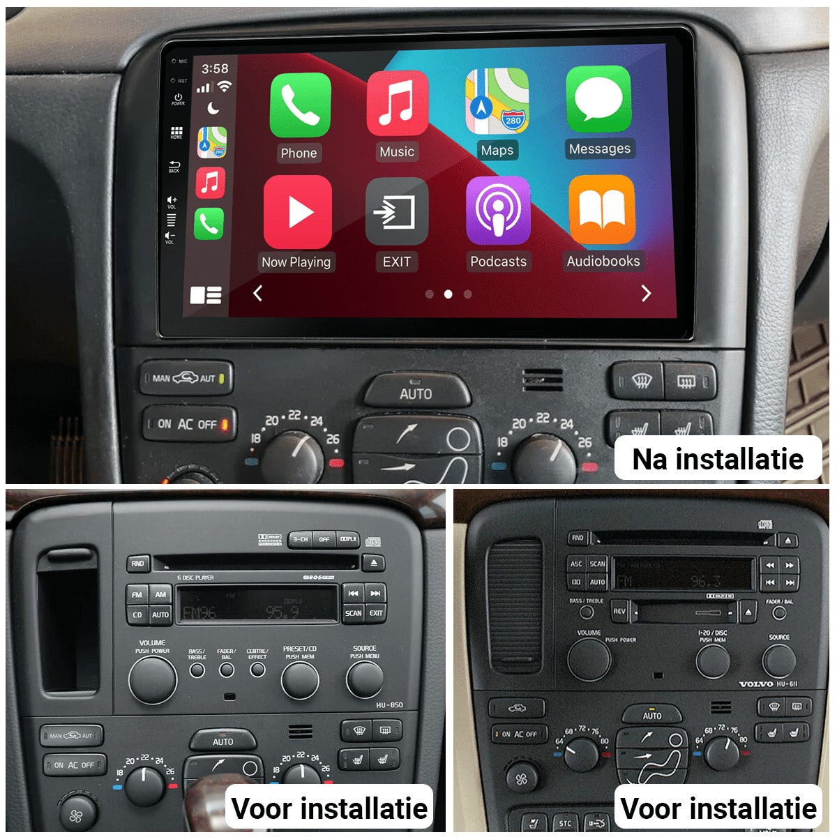 Volvo S80 (1998–2006) – CarPlay-scherm 9 inch · DAB+ · RD-D040Q