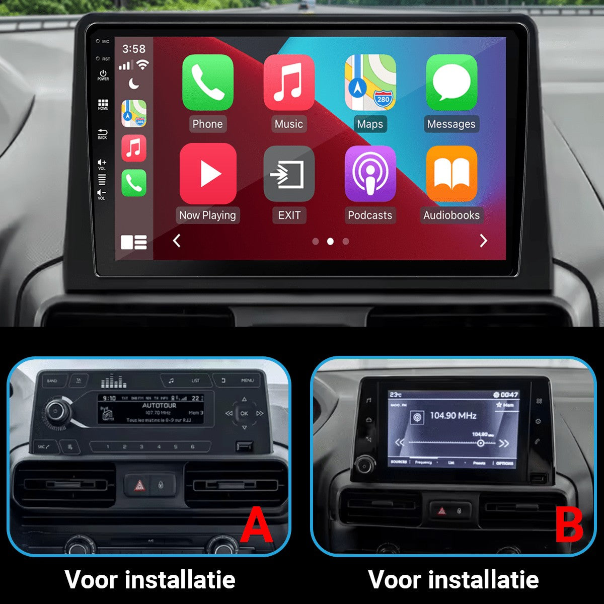 Opel Combo (2021–2024) – CarPlay-scherm 10 inch · RD-D040Q