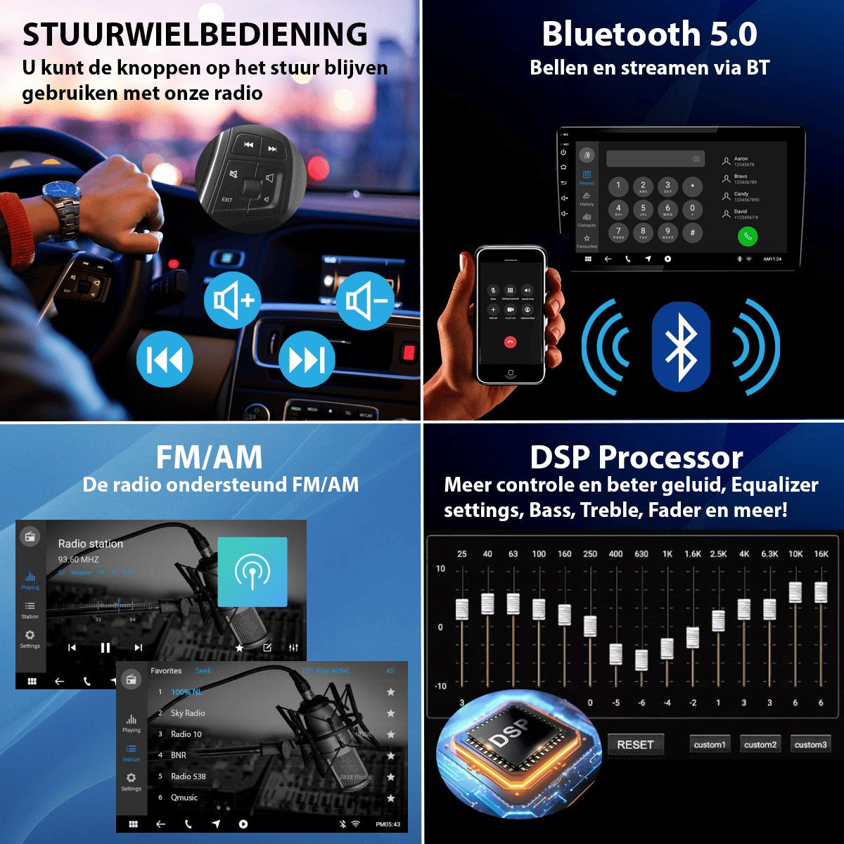 Toyota Aygo/ Peugeot108 / Citroën C1 (2014–2021) – CarPlay-scherm 10 inch · DAB+ · RD-D040Q