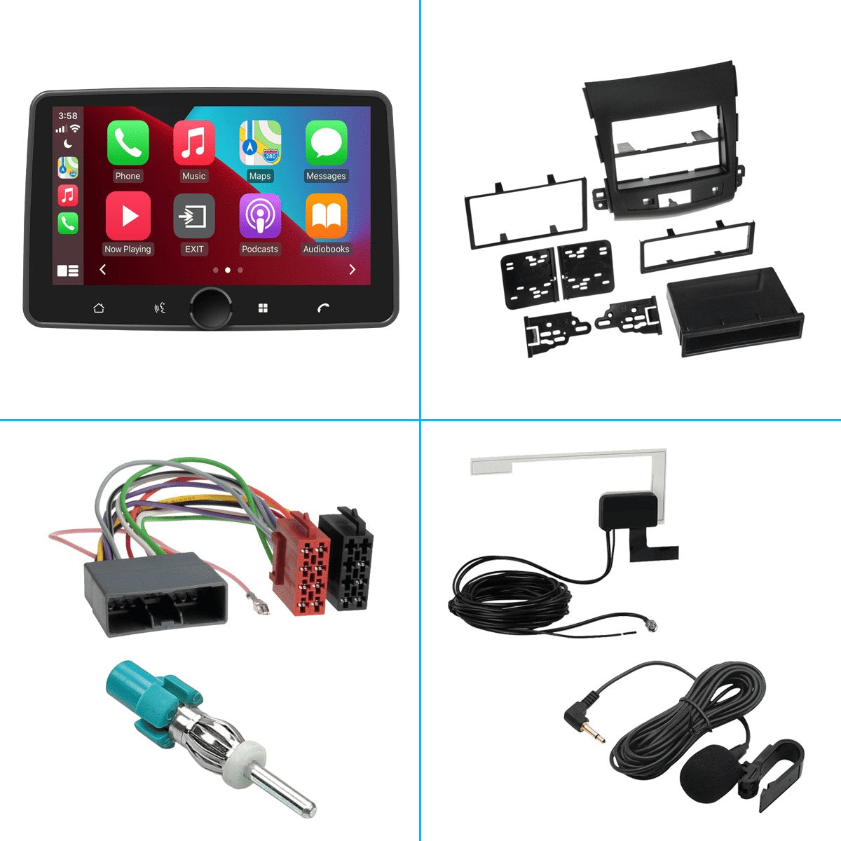 Citroën C-Crosser, Peugeot 4007 & Mitsubishi Outlander (2007–2012) – CarPlay-autoradio · DAB+