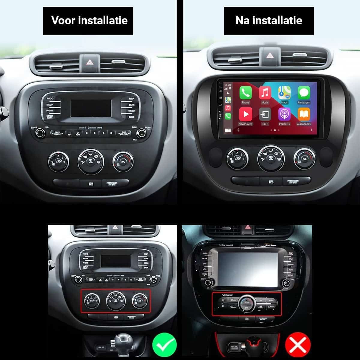 Kia Soul (2013–2019) – CarPlay-scherm 9 inch · DAB+