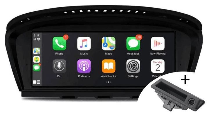 BMW 3-Serie (E90–E93) & 5-Serie (E60–E64) – CarPlay-scherm 8,8 inch · met handgreepcamera