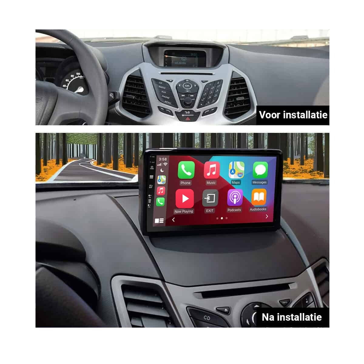 Ford Ecosport (2018–2023) – CarPlay-scherm 10 inch · RD-D040Q