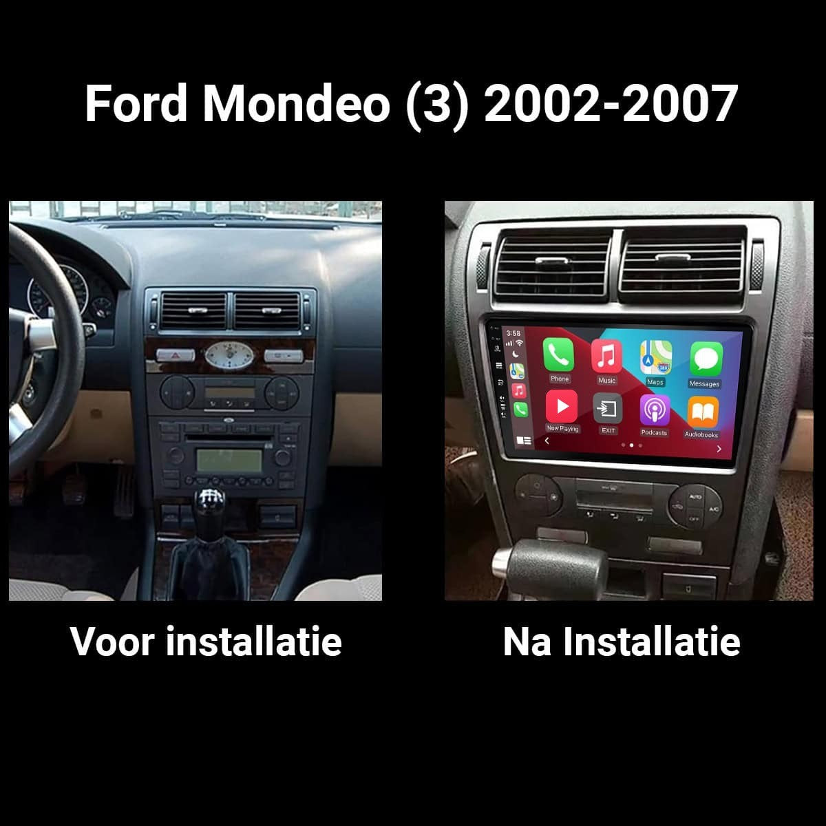 Ford Mondeo (2002–2007) – CarPlay-scherm 9 inch · uitvoering 2 · RD-D040Q