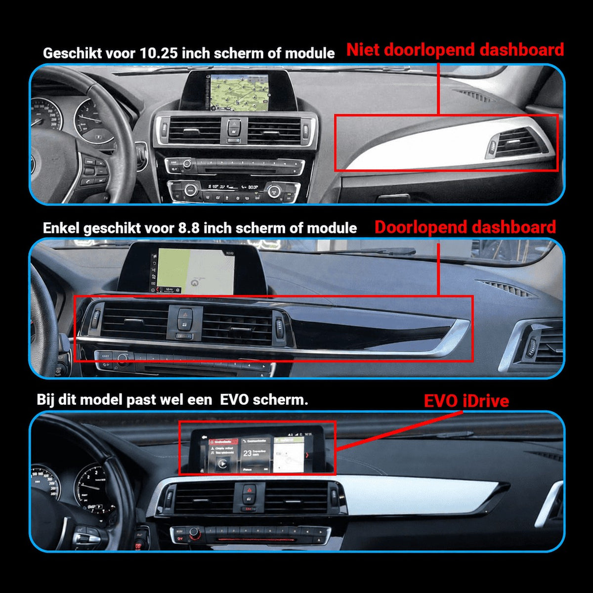 BMW 1-Serie (F20/F21) (2011–2019) – CarPlay-schermupgrade 10,25 inch