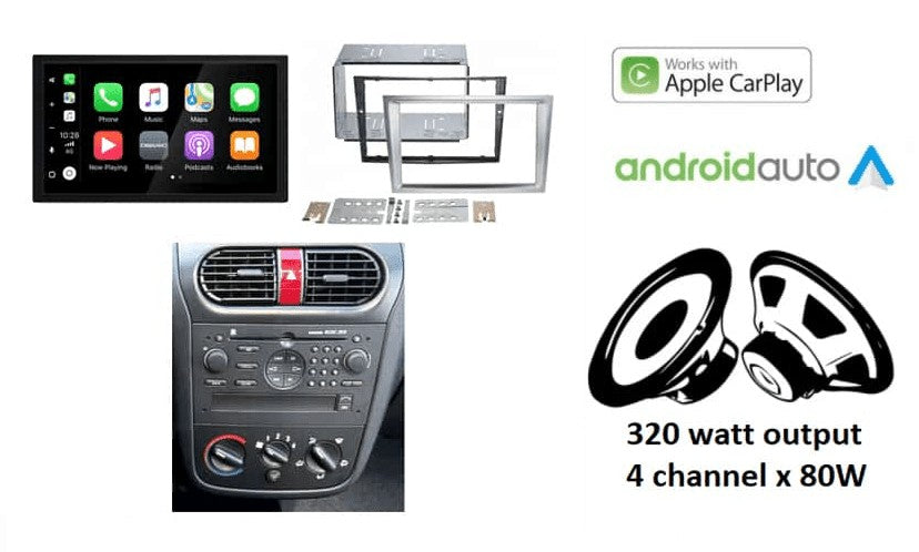 Opel Astra, Corsa, Vivaro, Zafira e.a. – CarPlay-autoradio · grijs · DAB+ · RD-675DBT