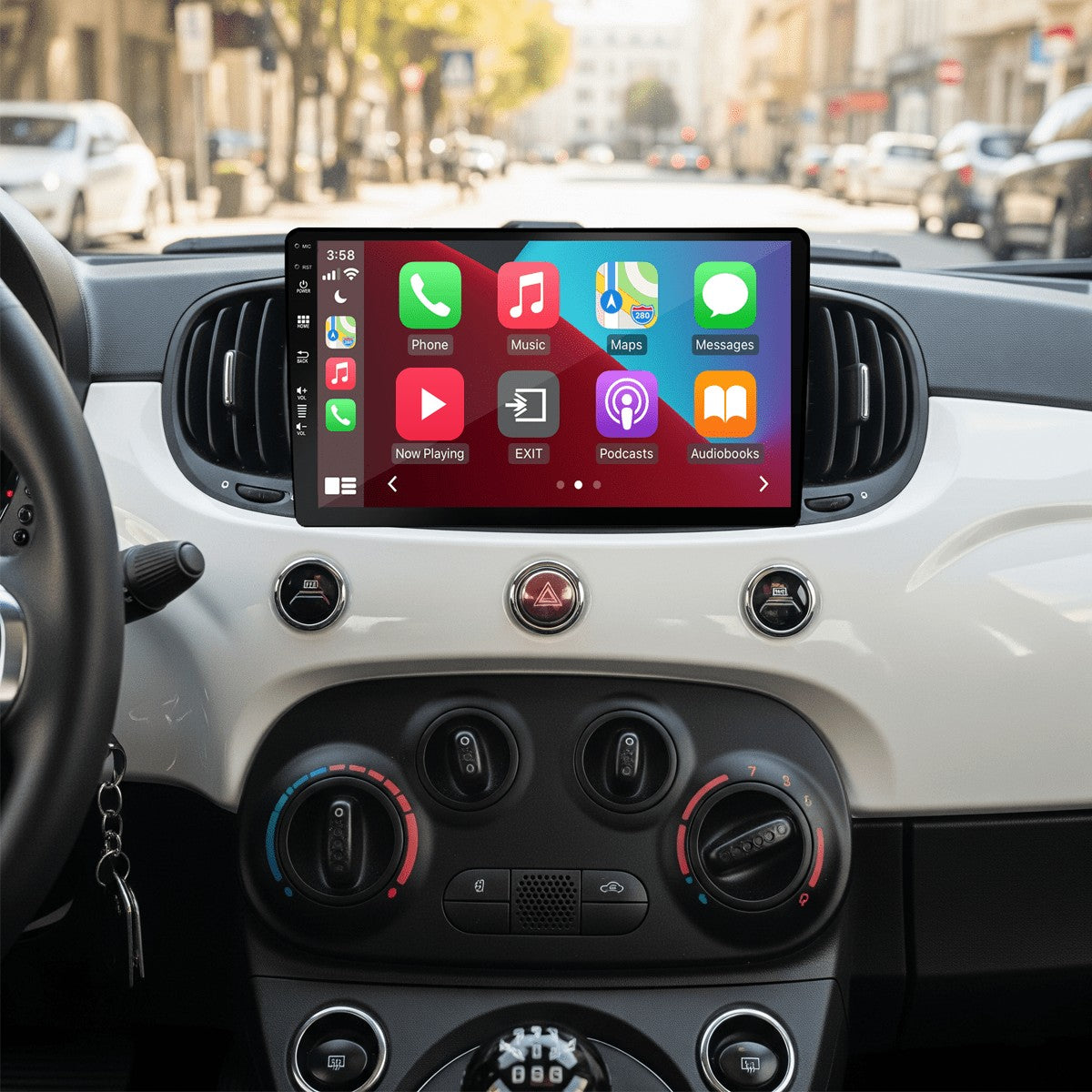 Fiat 500 (2016–2022) – CarPlay-scherm 9 inch · DAB+ · RD-D040Q