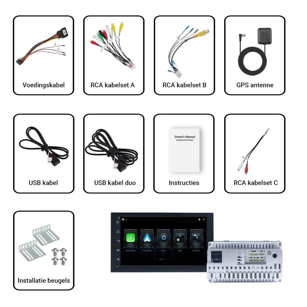 Citroën C2, C3, Berlingo & Jumpy – CarPlay-scherm 6,75 inch · RD-D040Q
